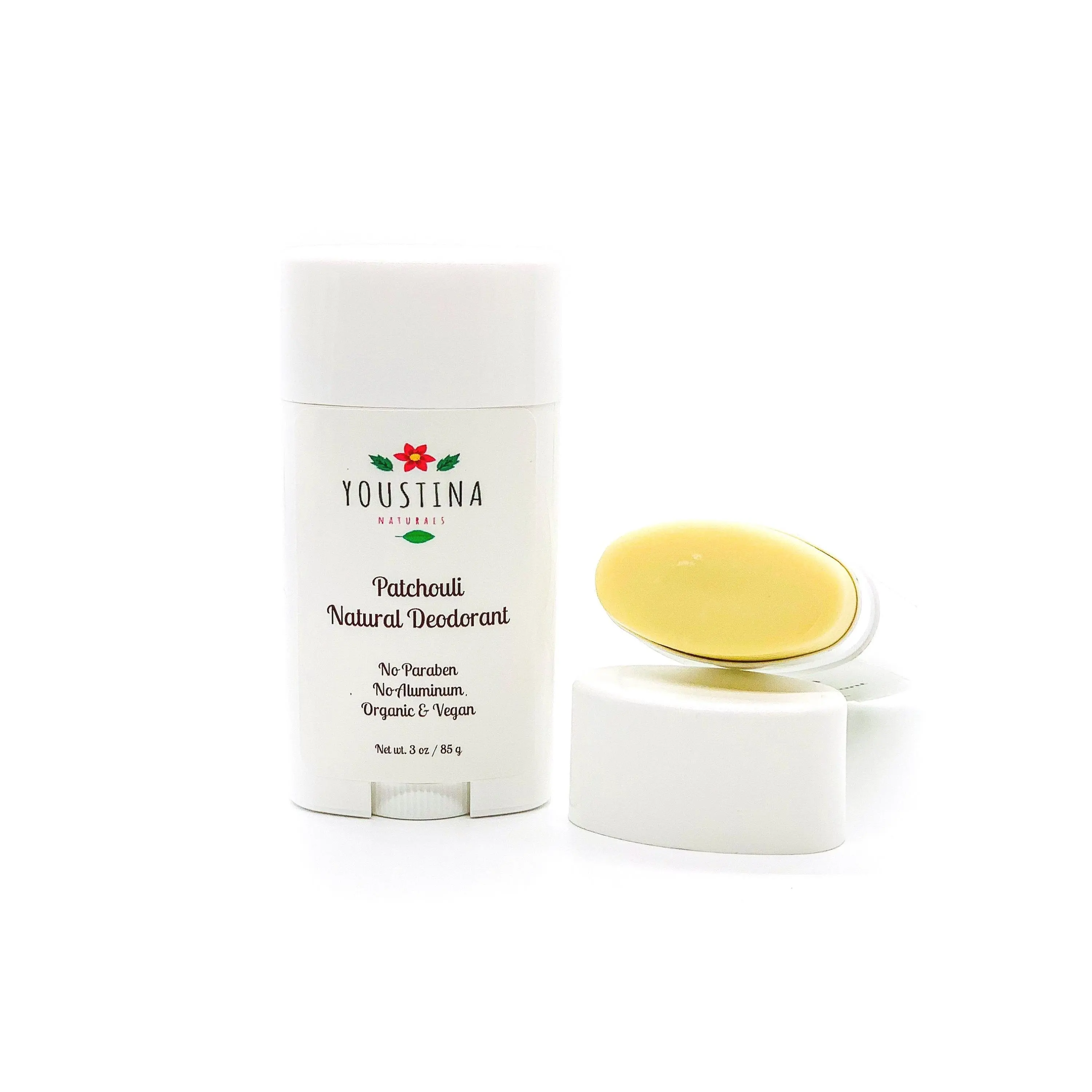 Patchouli Deodorant Natural, Vegan and Organic with Magnesium hydroxide for Men, Women and Kids