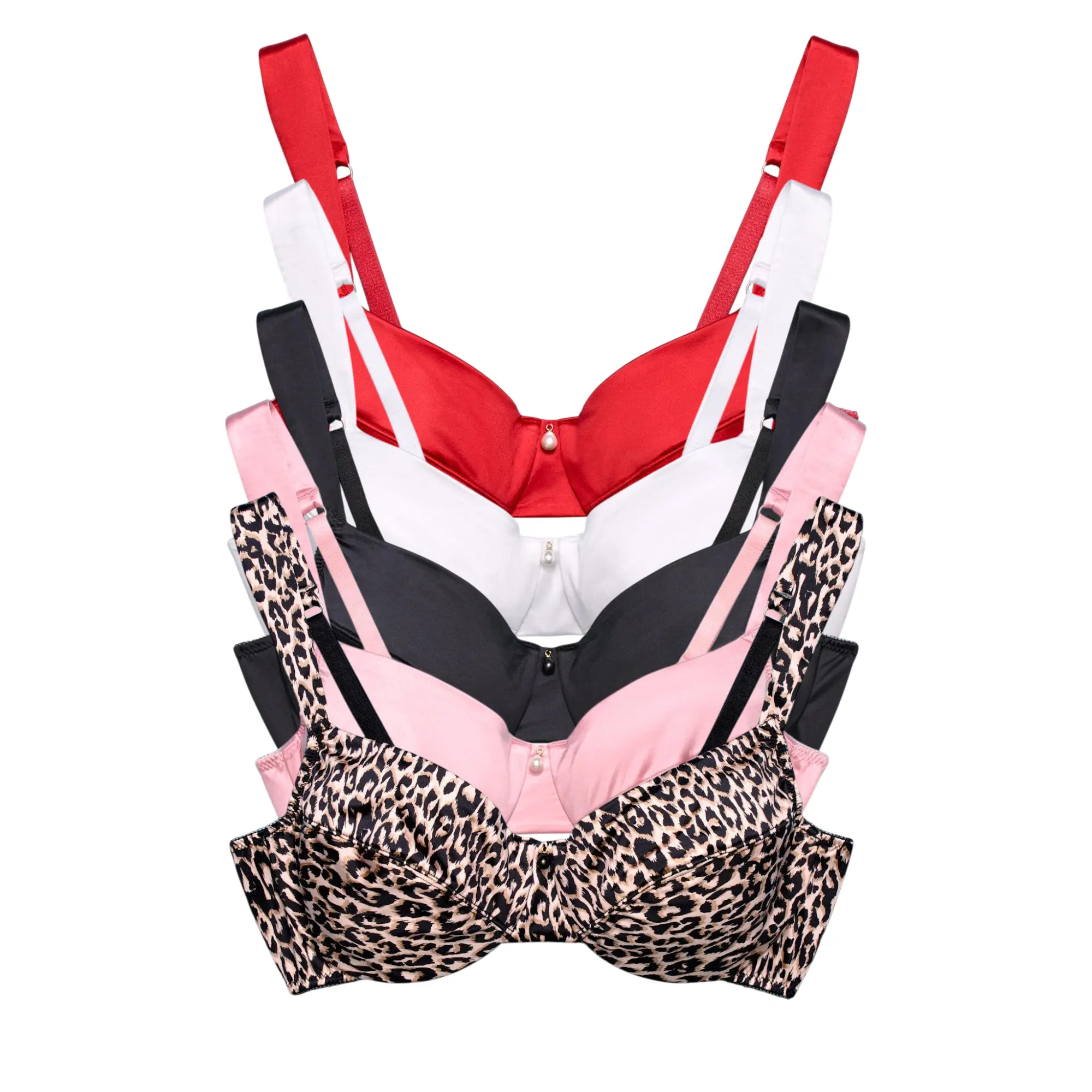 Spice Rack | Tart Full Coverage Bra / Salt White - Black Pepper - Dark Cherry - Animal Print - Rose le Day