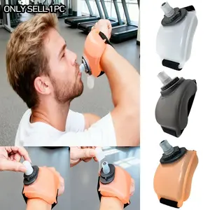 Sporty Wrist Water Bottle 220ML/7.5oz, Portable Running Water Bottle, Silicone Soft Bottle for Marathon, Cycling, Climbing, Sports Water Bottle