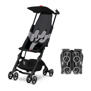 All-Terrain Travel Stroller with Reclining Seat - Ultra Compact Lightweight Baby Stroller with Canopy, Perfect for Outdoor Adventures & Flying