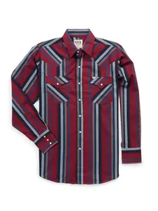 Men's Ely Cattleman Long Sleeve Stripe Western Snap Shirt Men's Ely Cattleman Long Sleeve Stripe Western Snap Shirt