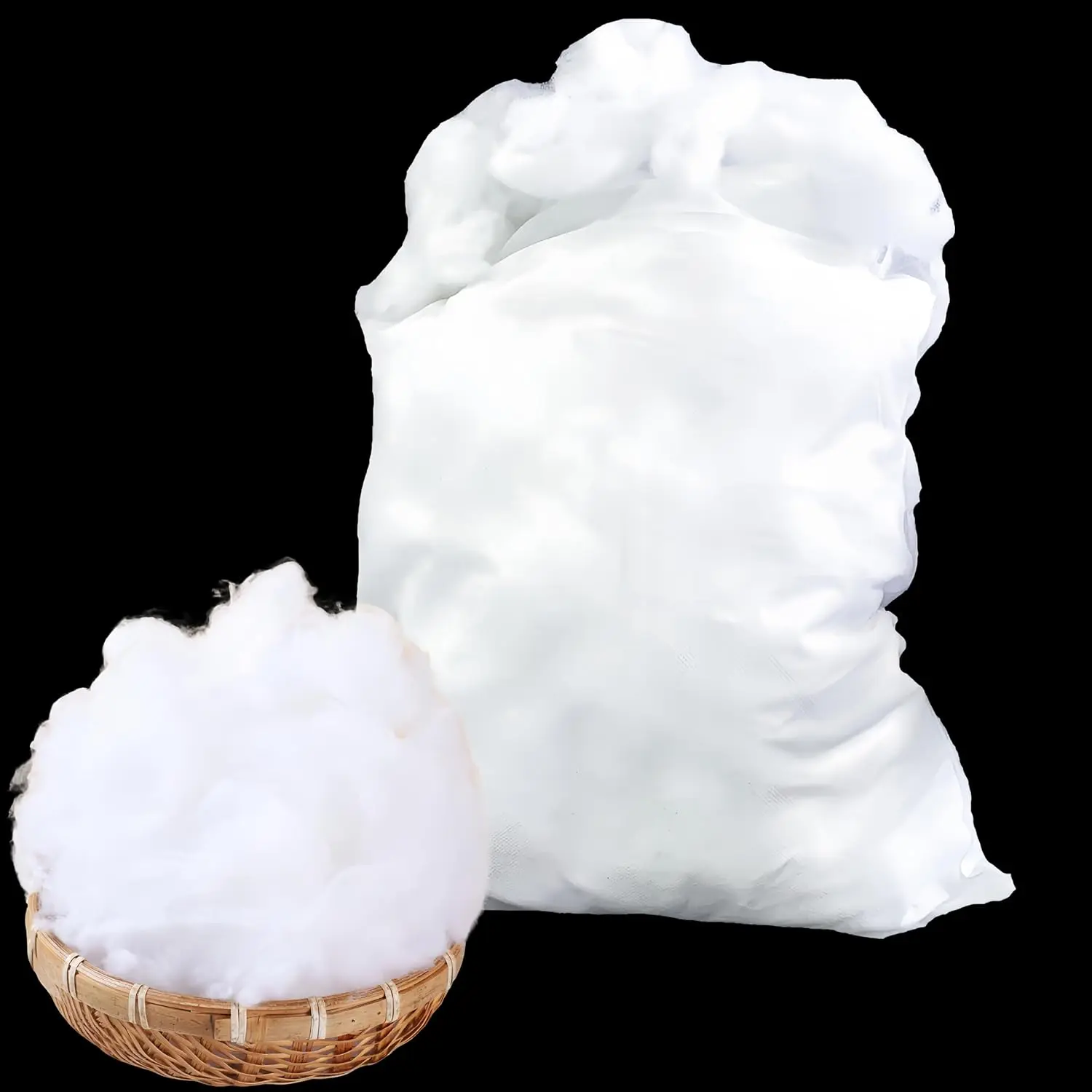7 Ounce White, Fluffy and Soft Fake Snow - Can be Used for Artificial Snow & Fake Clouds, Suitable for Christmas Decorations Nativity and Gifts, Cotton for Decoration (7.05 Ounce/ 200 G)