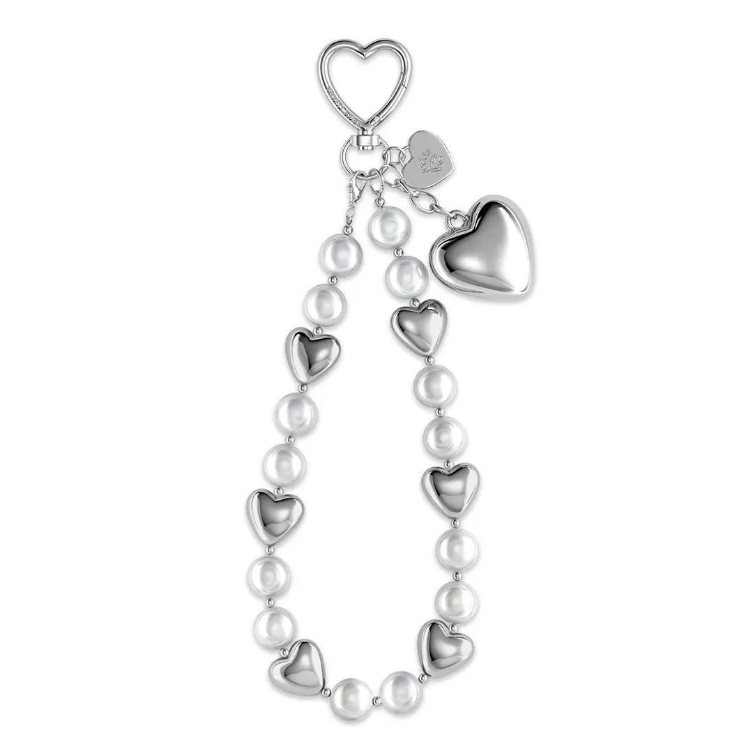 Silver Heart Drip Bag Charm