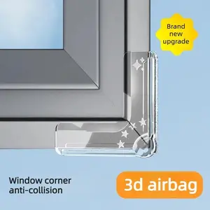 Thermal break aluminum window corner airbag anti-collision corner protector, anti-bump table cover, silicone thickened transparent window anti-collision corner