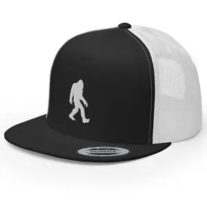 RIVEMUG Bigfoot Sasquatch Trucker Hat Flat Bill High Crown Adjustable Big Foot Cap Gift for Men Women