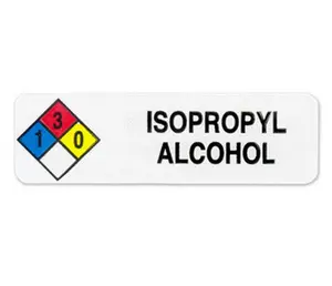 "Isopropyl Alcohol" HMIG Safety Labels, 0.75" x 2.5", 250/ROLL