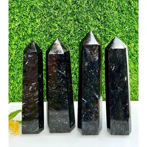 Wholesale Lot 3-4 pcs large Natural Astrophyllite aka Arfvedsonite Obelisk Tower Point Crystal Healing