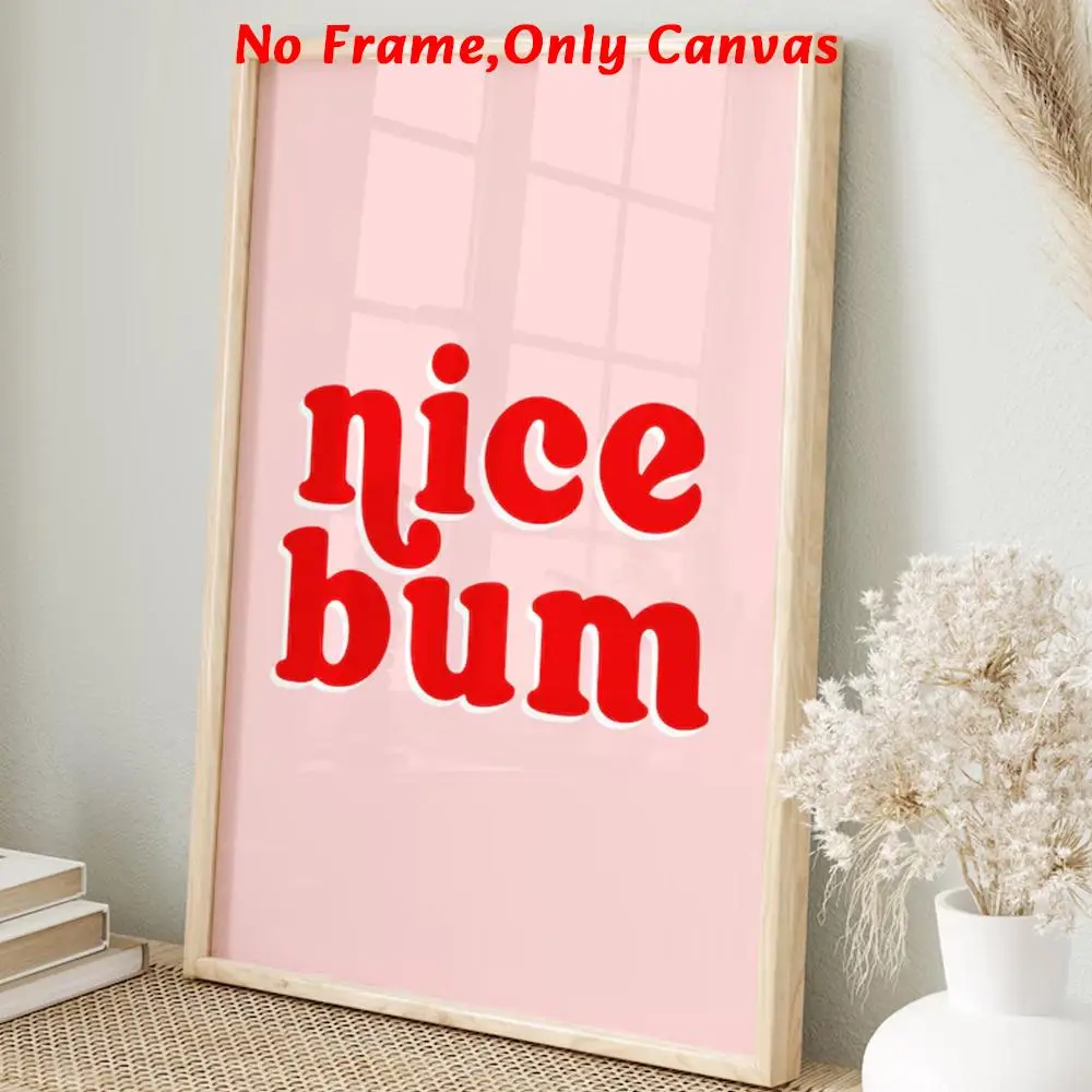 Funny Letter Pattern Unframed Painting, Unframed Art Print, 1 Count Creative Canvas Wall Art, Wall Decor for Home Living Room Bedroom Study Room, Art Wall Decoration, Letter Print Design, Unique Artwork, Artwork For Walls