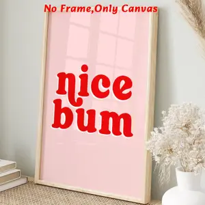 Funny Letter Pattern Unframed Painting, Unframed Art Print, 1 Count Creative Canvas Wall Art, Wall Decor for Home Living Room Bedroom Study Room, Art Wall Decoration