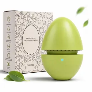 Smart Refrigerator Deodorizer Electronic Fridge Odor Eliminator Active Oxygen Technology Rechargeable Long Lasting Up to Ten Years Keeps Food Fresh Compact Kitchen Appliance for Home Office Dorm Apartment Airbnb