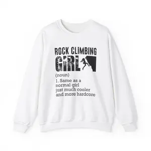 Rock Climbing Girl Sport Climbers Mountains Sweatshirt, Girls Women Climbing Fans Christmas Gifts Climbing Activity Sweatshirt