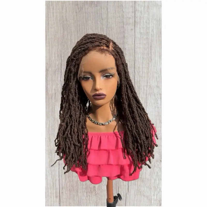Full Lace Color #33 Sister Locs 18inches - Perfect for Styling and Versatility