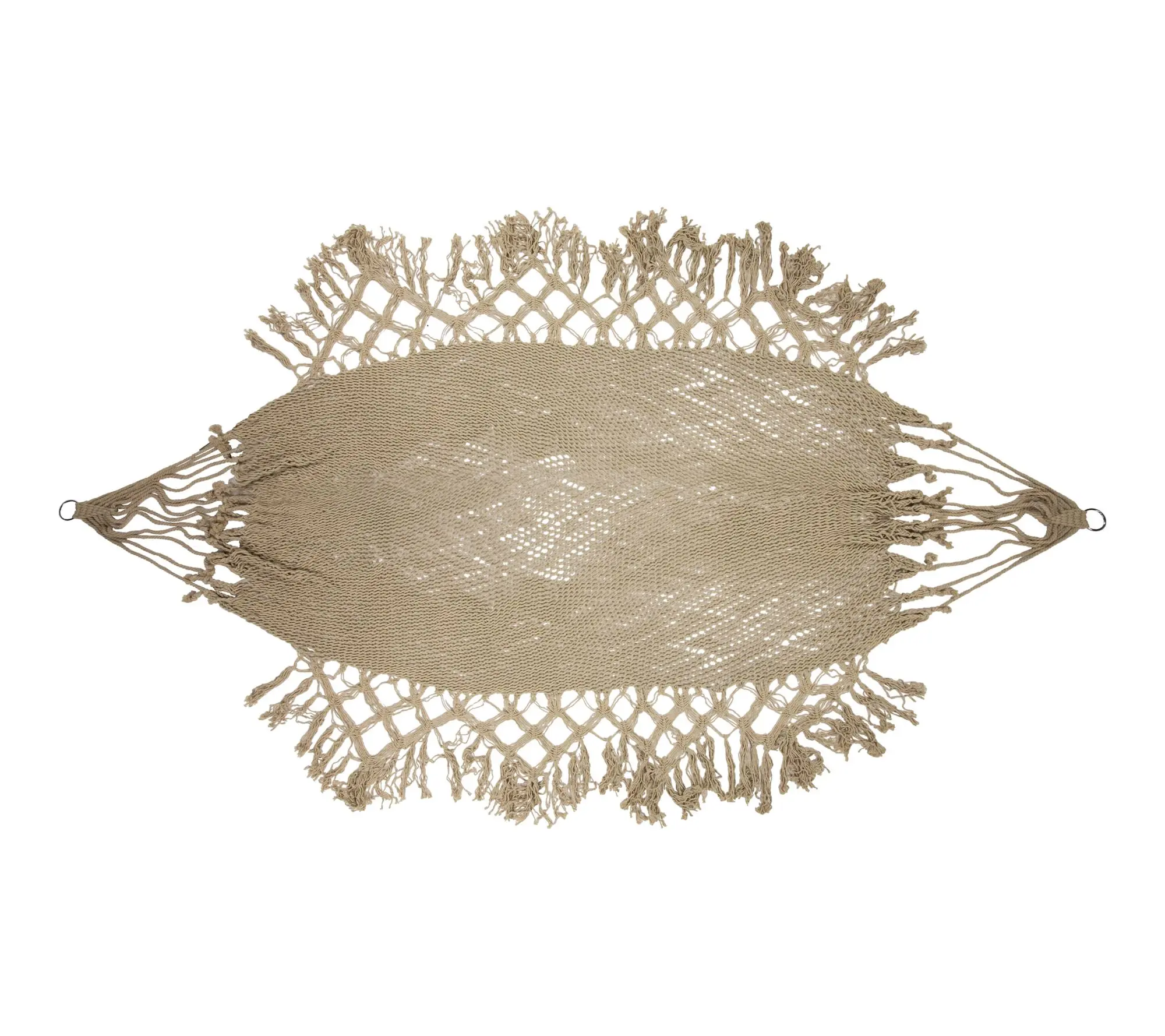 Northlight Macrame Hammock with Patterned Tassels 78"