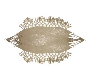 Northlight Macrame Hammock with Patterned Tassels 78"