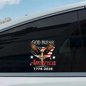 250th Anniversary Car Sticker Celebrating American Independence, 1776-2026 Us Flag Vinyl Decal, Patriotic Window Sticker