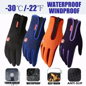 Outdoor Double Layer Touch Screen Non-slip Waterproof Windproof Sports Gloves heated gloves sport glove Unisex Touchscreen Winter Gloves