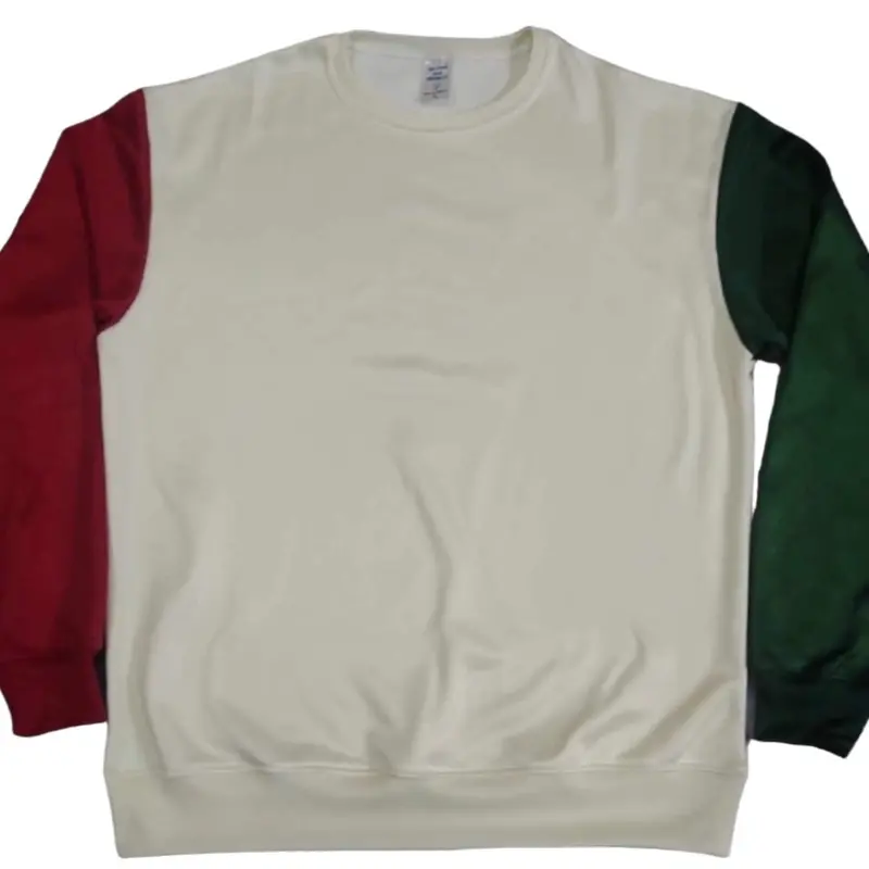 Adult sublimation blank crewneck fleece sweatshirt