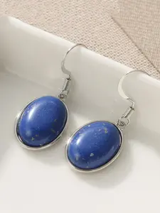 Fashion Vintage Ethnic Style Earrings, Synthetic Turquoise Oval Studs, Perfect Gift for Her, Daily Wear and Vacation Jewelry