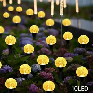 10led Solar Bubble Floor Lamp, 8 Modes Outdoor Waterproof, Halloween Christmas Lawn Garden Path Decor, Model 904-01
