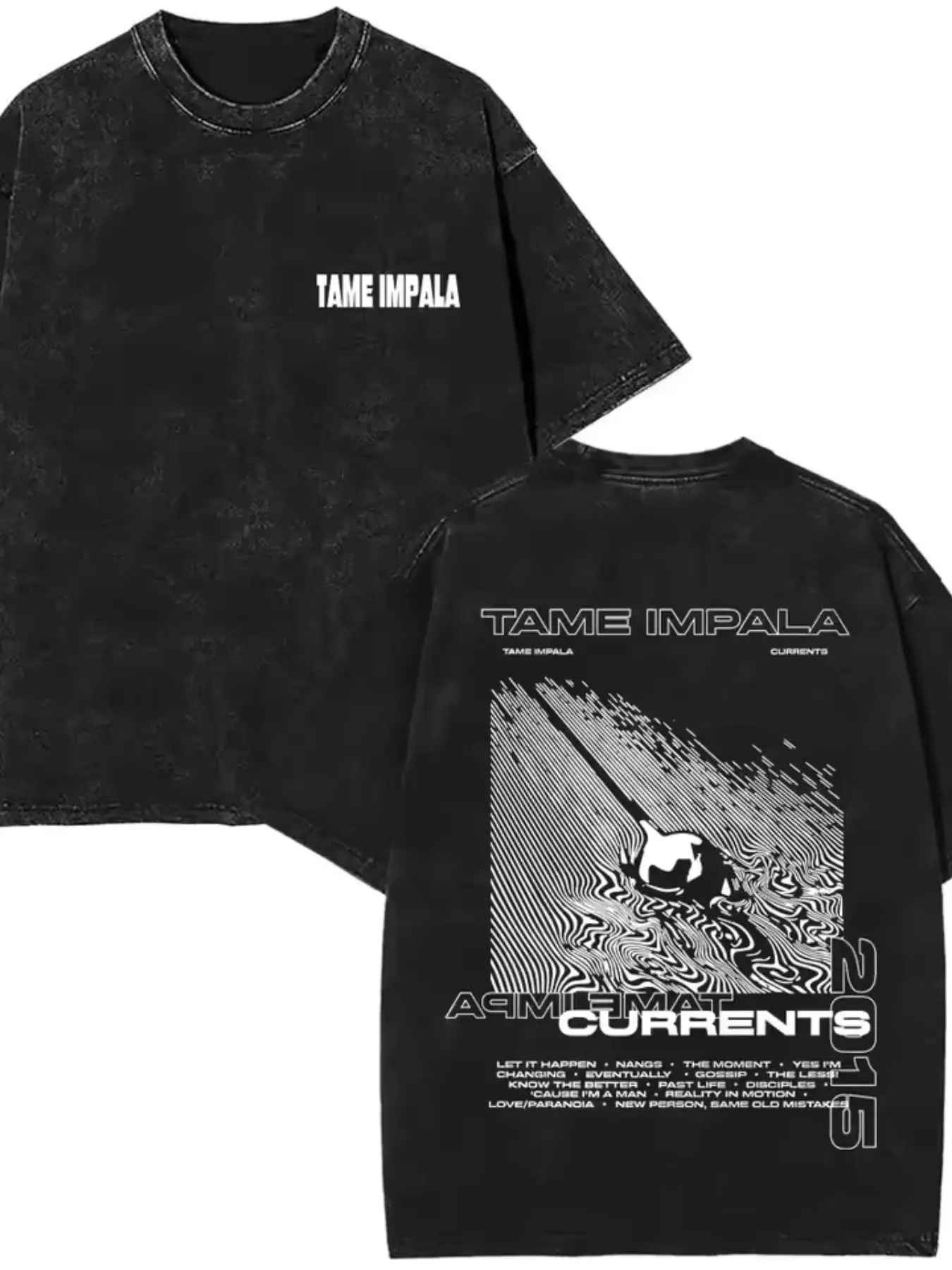 TAME IMPALA　テームインパラ　ロンT 長袖 Tシャツ 黒 ブラック SOLD Tame Impala US Tour LS Size M Tag Official Brand New