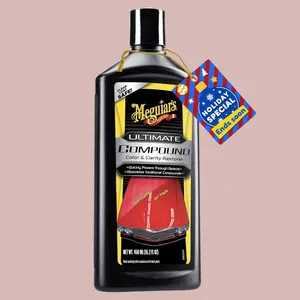 Meguiar’s Ultimate Compound, Pro-Grade Car Scratch Remover for Paint Correction, Removes Swirls and Defects While Restoring Gloss and Shine, Christmas Gifts for Car Guys, 15.2 Oz