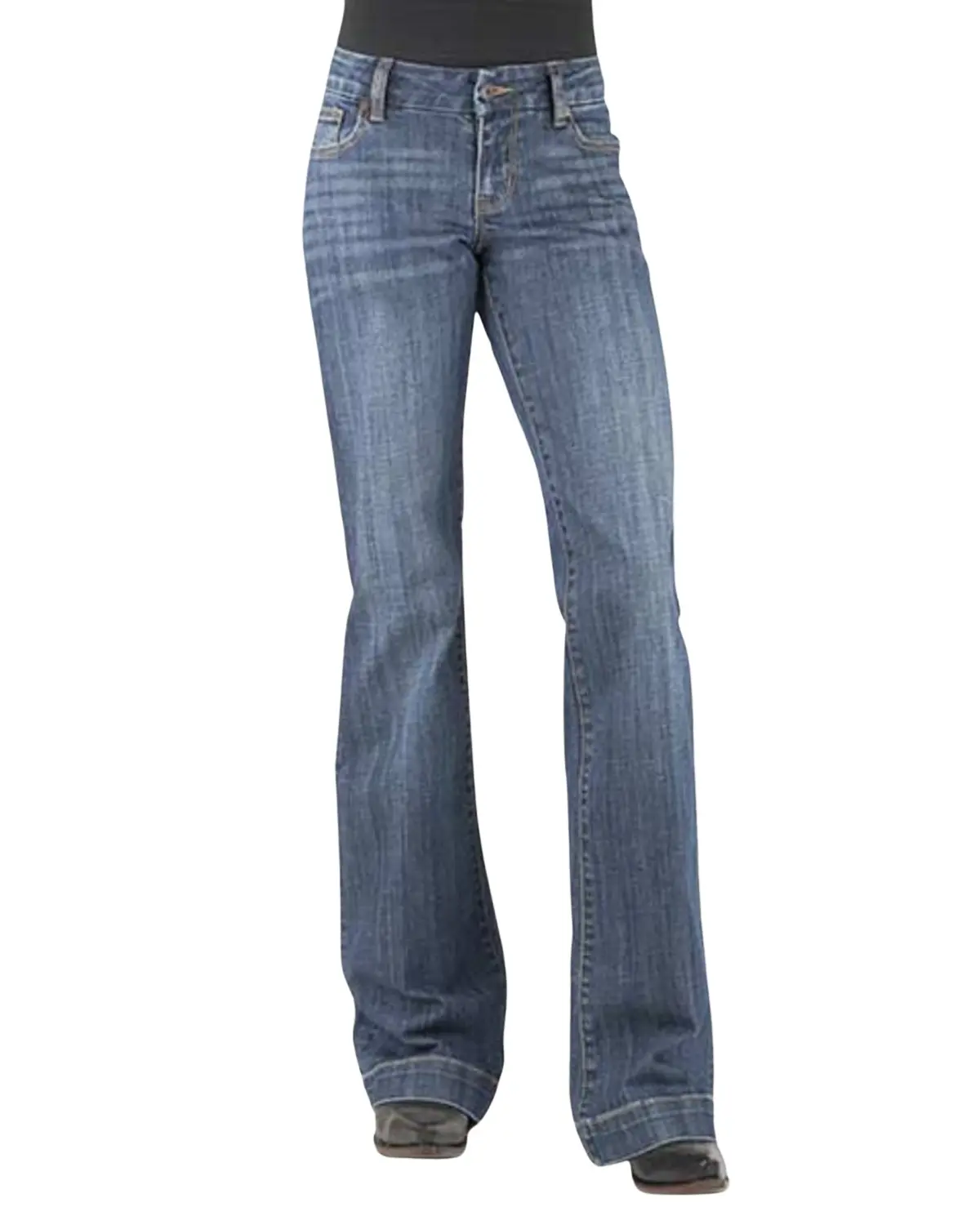Stetson Women's Women'S 214 Medium Wash Pieced Pocket Trouser Leg Jean - 11-054-0214-0808 Bu