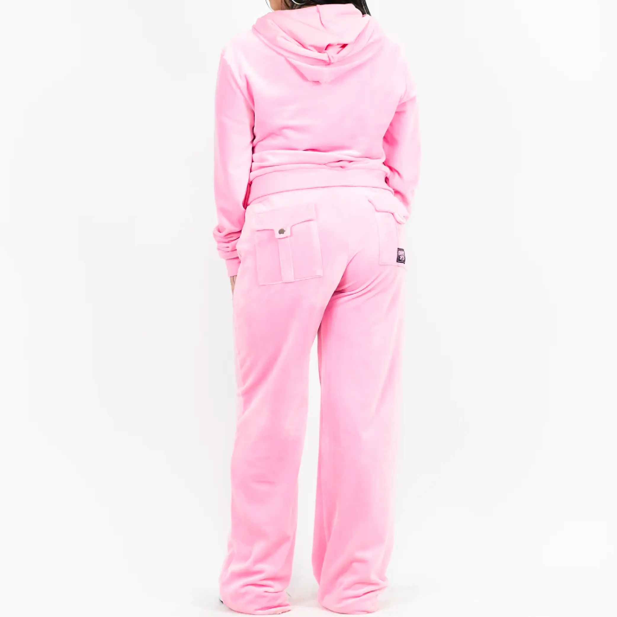 FB COUNTY Women's Velour Tracksuit 1 Set FBCOUNTY Full Zip Hooded