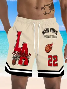 Plus Size Men'S Casual Shorts, 3D Print Party Jogger Shorts, Travel Beach Shorts, And Sports Shorts