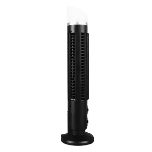 Bladeless Tower Fan Portable USB Desk Fan with Light for Home Bedroom Office