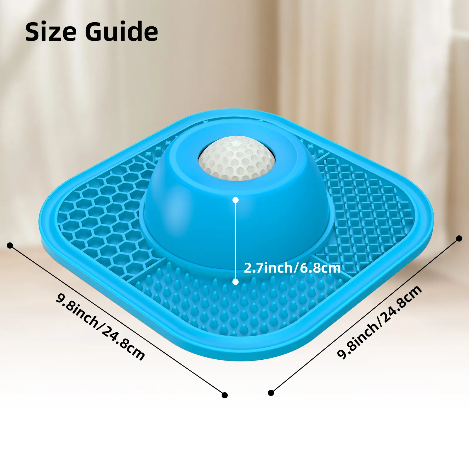 PLOSIF Slow Feeder Dog Bowl - Anti-Slip Ball-In Design for Liquid Treats, 3/4 Cup Bone Broth Yogurt Lick Toy for Small Medium Large Breeds, Slow Feeders for Dietary Supplement/Post-Op Nutrition, Pet Supplies Dog Accessories, Feeder Bowl Bowls