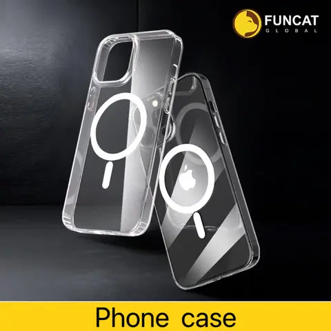 FUNCAT GLOBAL Transparent Silicon Waterproof Cellphone Case with Protector - Corner Protection Design, Mobile Phone Accessory Compatible with iPhone 13/14/15/16/17