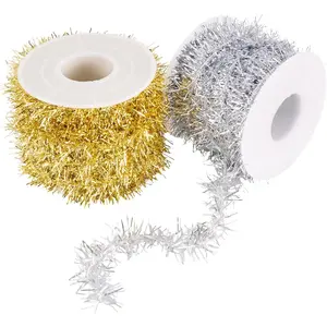 20 Yards Shiny Tinsel Garland for Easter Mixed   Metallic Tinsel Garlands with Wire Glitter Garland for Holiday Wedding Birthday Party Decoration