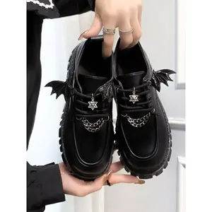 Women's Fashionable Bat Wing Design Mary Jane Shoes, Casual Comfortable Platform Shoes for Daily Wear, Y2K Style Shoes for Women & Girls