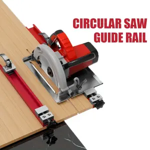 Adjustable Saw Guide Rail, Precision Aluminum Alloy Track, Circular Saw Guide Rail for Woodworking Machines, Power Tool, Durable Construction Tools Accessory
