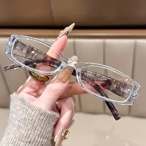 Transparent gray series anti-blue light reading glasses for women, Reading Eyeglasses, high quality spring legs pattern for men and women, fashionable presbyopia, a variety of color are available, the best gift choice for the elderly.