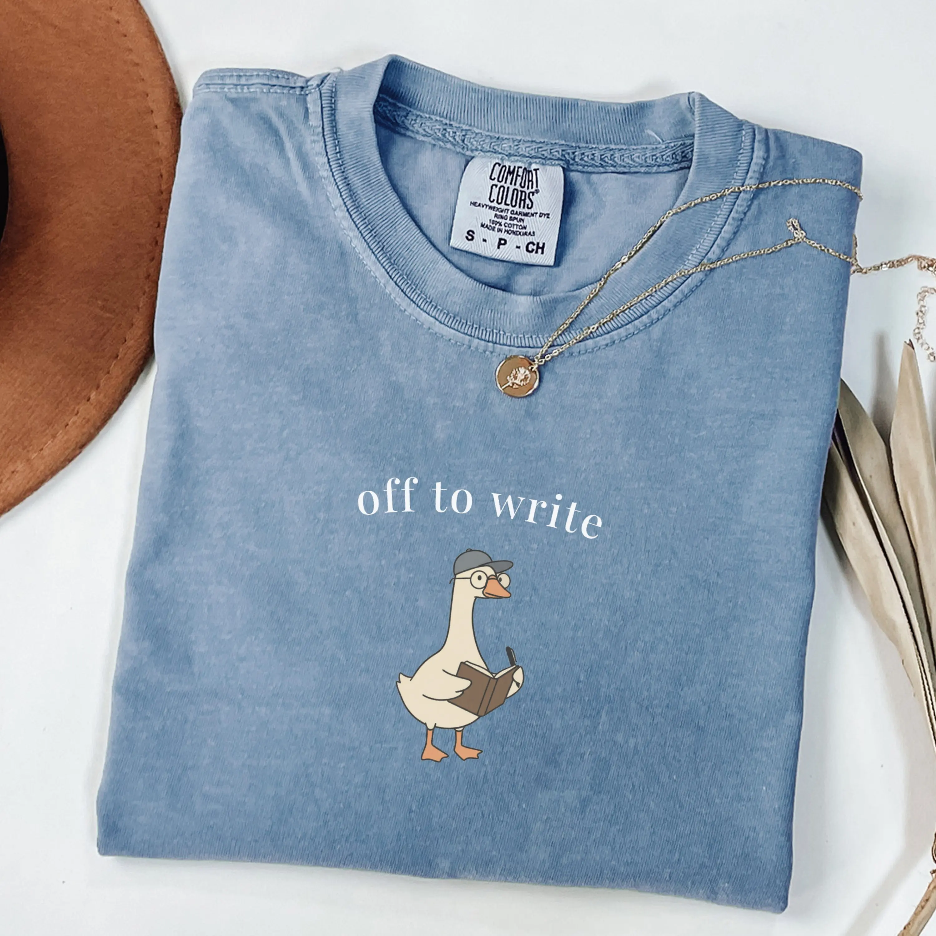 Comfort Colors® Funny Writer Goose Shirt, Writer Shirt, Author Gift, Writer Mothers Day Gift, Cute Novelist Tee
