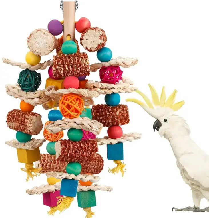 EVERBETTERUS Parrot Toys Bird Toys Natural Corn Cob Bird chew Toys for Small and Medium-Sized Macaws,African Grey,Cockatoos,Amazon Parrots,Parakeet,Co