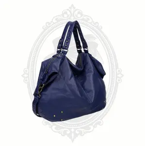 Ampere Laurel Satchel Navy Blue Vegan Leather Handbag NWT
