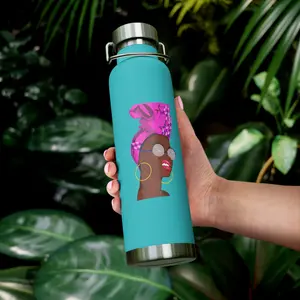 Pink Headwrap Portrait Copper Insulated Bottle | 22oz
