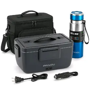 Electric Lunch Box Combo Set for Adults – Portable Food Warmer for Work, Heated Lunch Box for Office & Car Travel, Reheatable Meal Heater with Insulated Water Bottle, Personal Food Heating Container