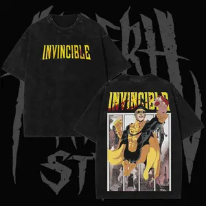 2000s Villain Capevincible Sinister Mark Graphic T-Shirt – Vintage Invincible Multiverse Washed Cotton Comic Inspired Streetwear Tee, Double-Sided Print Unisex Shirt, Gift for Fan, Gift for Him