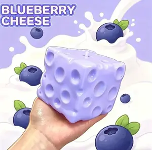 2026 New Cheese Squishy - Pink Jumbo Cheese Squishy, Slow Rebound Sensory Squeeze Ball, Cute Slow Rising Squeeze for Adults