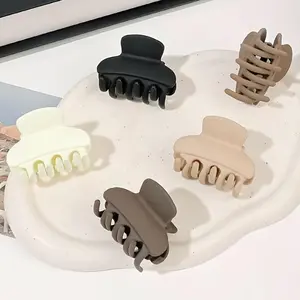 5pcs/set Hair Claw Clips - Medium Size, Flat Claw Clips, Non-Slip Ponytail Holders for Women & Girls - Perfect for Daily Wear & Casual Gatherings