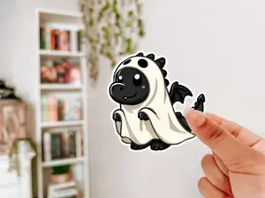 Ghost Dragon Sparkle Sticker