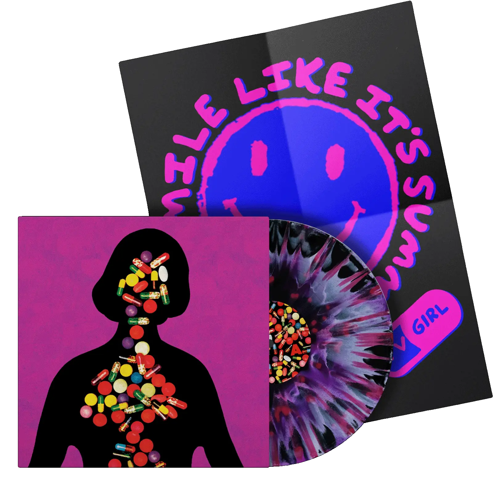TV Girl & George Clanton - Fauxllennium LP + Poster