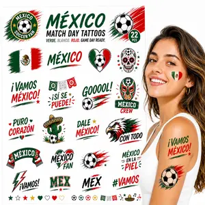Football SoccerFan Temporary Tattoo Stickers