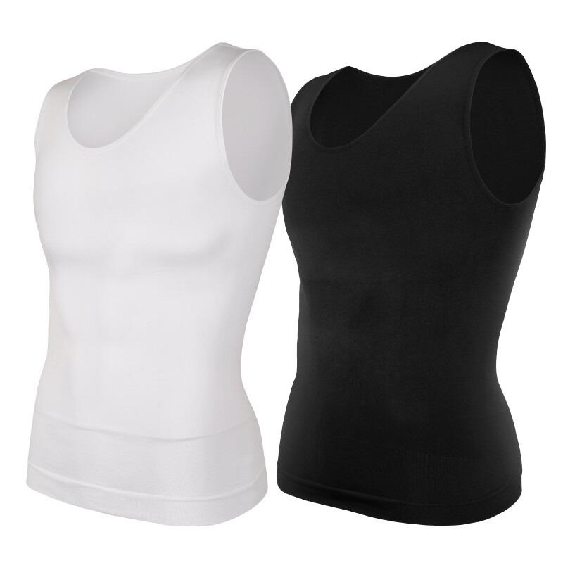 1/2/3/4 Pack Menswear Body Shaper Shapewear Moderate Compression Tank Top Underwear Vest Shirt Comfy Stretchy Lightweight Workout Fabric Breathable Sports Soft Fitness Casual Gym Stylish