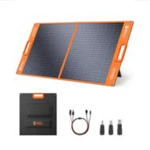 EBL Solar Apollo 100W Portable Solar Panel - Upgraded with 23% Efficiency, IP65 Waterproof, & 45° Kickstand for Enhanced Sunlight Capture AC Outlet