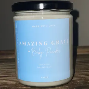 Amazing Grace and Baby Powder 16oz soy candle