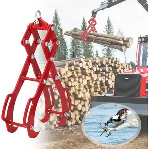 Log Lifting Tongs, Optimal Strength Log Tongs, Multi-Model Compatibility, Superior Steel Grip for Safe Wood Lifting & Dragging, Essential Tool for Efficient Logging Operations (28 in-4 Claw)